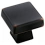 Amerock Blackrock 1-3/16 Inch Square Cabinet Knob - Package of 10 Oil Rubbed Bronze
