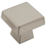Amerock Blackrock 1-1/2 Inch Square Cabinet Knob Satin Nickel