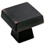 Amerock Blackrock 1-1/2 Inch Square Cabinet Knob Oil Rubbed Bronze