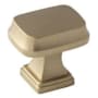 Amerock Revitalize 1-1/4 Inch Rectangular Cabinet Knob Golden Champagne