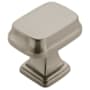 Amerock Revitalize 1-1/4 Inch Rectangular Cabinet Knob Satin Nickel