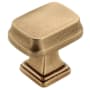 Amerock Revitalize 1-1/4 Inch Rectangular Cabinet Knob Gilded Bronze
