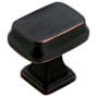 Amerock Revitalize 1-1/4 Inch Rectangular Cabinet Knob Oil Rubbed Bronze