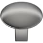 Amerock Riva 1-1/4 Inch Oval Cabinet Knob Polished Chrome