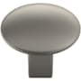 Amerock Riva 1-1/4 Inch Oval Cabinet Knob Satin Nickel