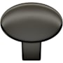 Amerock Riva 1-1/4 Inch Oval Cabinet Knob Graphite