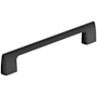 Amerock Riva 7-9/16 Inch Center to Center Handle Cabinet Pull Matte Black