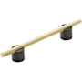 Amerock Transcendent 5-1/16 Inch Center to Center Bar Cabinet Pull Matte Black / Matte Gold