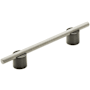 Amerock Transcendent 5-1/16 Inch Center to Center Bar Cabinet Pull Matte Black / Silver Champagne
