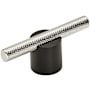 Amerock Transcendent 3/8 Inch Bar Cabinet Knob Matte Black / Polished Nickel