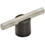 Amerock Transcendent 3/8 Inch Bar Cabinet Knob Matte Black / Silver Champagne