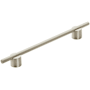 Amerock Transcendent 7-9/16 Inch Center to Center Bar Cabinet Pull Silver Champagne