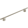 Amerock Transcendent 10-1/16 Inch Center to Center Bar Cabinet Pull Silver Champagne