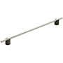 Amerock Transcendent 12-5/8 Inch Center to Center Bar Cabinet Pull Matte Black / Polished Nickel