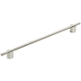 Amerock Transcendent 12-5/8 Inch Center to Center Bar Cabinet Pull Polished Nickel