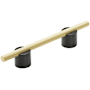 Amerock Transcendent 3-3/4 Inch Center to Center Bar Cabinet Pull Matte Black / Matte Gold