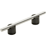 Amerock Transcendent 3-3/4 Inch Center to Center Bar Cabinet Pull Matte Black / Polished Nickel