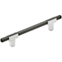 Amerock Urbanite 5-1/16 Inch Center to Center Bar Cabinet Pull Polished Chrome / Brushed Matte Black