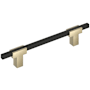 Amerock Urbanite 5-1/16 Inch Center to Center Bar Cabinet Pull Golden Champagne / Matte Black