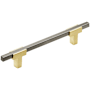 Amerock Urbanite 5-1/16 Inch Center to Center Bar Cabinet Pull Brushed Gold / Black Chrome