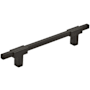 Amerock Urbanite 5-1/16 Inch Center to Center Bar Cabinet Pull Matte Black / Matte Black