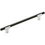 Amerock Urbanite 7-9/16 Inch Center to Center Bar Cabinet Pull Polished Chrome / Brushed Matte Black