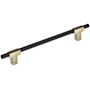 Amerock Urbanite 7-9/16 Inch Center to Center Bar Cabinet Pull Golden Champagne / Matte Black