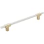 Amerock Urbanite 7-9/16 Inch Center to Center Bar Cabinet Pull Brushed Gold / White