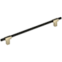 Amerock Urbanite 10-1/16 Inch Center to Center Bar Cabinet Pull Golden Champagne / Matte Black