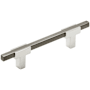 Amerock Urbanite 3-3/4 Inch Center to Center Bar Cabinet Pull Polished Chrome / Black Chrome