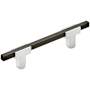 Amerock Urbanite 3-3/4 Inch Center to Center Bar Cabinet Pull Polished Chrome / Brushed Matte Black