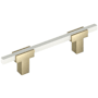 Amerock Urbanite 3-3/4 Inch Center to Center Bar Cabinet Pull Golden Champagne / White