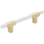 Amerock Urbanite 3-3/4 Inch Center to Center Bar Cabinet Pull Brushed Gold / White