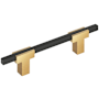Amerock Urbanite 3-3/4 Inch Center to Center Bar Cabinet Pull Champagne Bronze / Matte Black