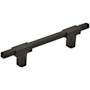 Amerock Urbanite 3-3/4 Inch Center to Center Bar Cabinet Pull Matte Black / Matte Black
