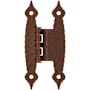 Amerock Functional Hardware Overlay Surface Mount Cabinet Door Hinge with 105 Degree Opening Angle - Pair Antique Copper