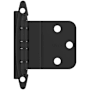 Amerock Functional Hardware 3/8 Inch Inset Surface Mount Cabinet Door Hinge with 105 Degree Opening Angle - Pair Matte Black