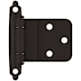 Amerock Functional Hardware 3/8 Inch Inset Surface Mount Cabinet Door Hinge with 105 Degree Opening Angle and Self Close Function - Pair Oil Rubbed Bronze