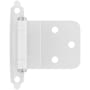 Amerock Functional Hardware 3/8 Inch Inset Surface Mount Cabinet Door Hinge with 105 Degree Opening Angle and Self Close Function - Pair White
