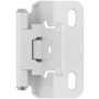 Amerock Functional Hardware 1/2 Inch Overlay Wrap Cabinet Door Hinge with 105 Degree Opening Angle and Self Close Function - Pair White