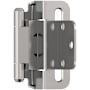 Amerock Functional Hardware 3/8 Inch Inset Wrap Cabinet Door Hinge with 105 Degree Opening Angle and Self Close Function - Pair Polished Chrome