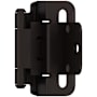 Amerock Functional Hardware 3/8 Inch Inset Wrap Cabinet Door Hinge with 105 Degree Opening Angle and Self Close Function - Pair Oil Rubbed Bronze