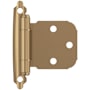 Amerock Functional Hardware Variable Overlay Surface Mount Cabinet Door Hinge with 105 Degree Opening Angle and Self Close Function - Pair Champagne Bronze