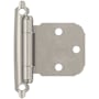 Amerock Functional Hardware Variable Overlay Self Closing Face Mount Satin Nickel Cabinet Hinge - Pair Satin Nickel