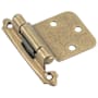 Amerock Functional Variable Overlay Bevel Cabinet Door Hinge with Self Close Function - Pair - 10 Pack Burnished Brass