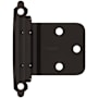 Amerock Functional Hardware Variable Overlay Surface Mount Cabinet Door Hinge with 105 Degree Opening Angle and Self Close Function - Pair Oil Rubbed Bronze