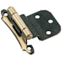 Amerock Pair of 3/8" Inset Self-Closing Face Mount Hinges - 30 Pack Antique Brass