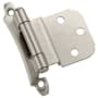 Amerock Pair of 3/8" Inset Self-Closing Face Mount Hinges - 30 Pack Satin Nickel