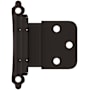 Amerock Functional Hardware 3/8 Inch Inset Surface Mount Cabinet Door Hinge with 105 Degree Opening Angle and Self Close Function - Pair Oil Rubbed Bronze