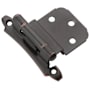 Amerock Pair of 3/8" Inset Self-Closing Face Mount Hinges - 30 Pack Oil Rubbed Bronze